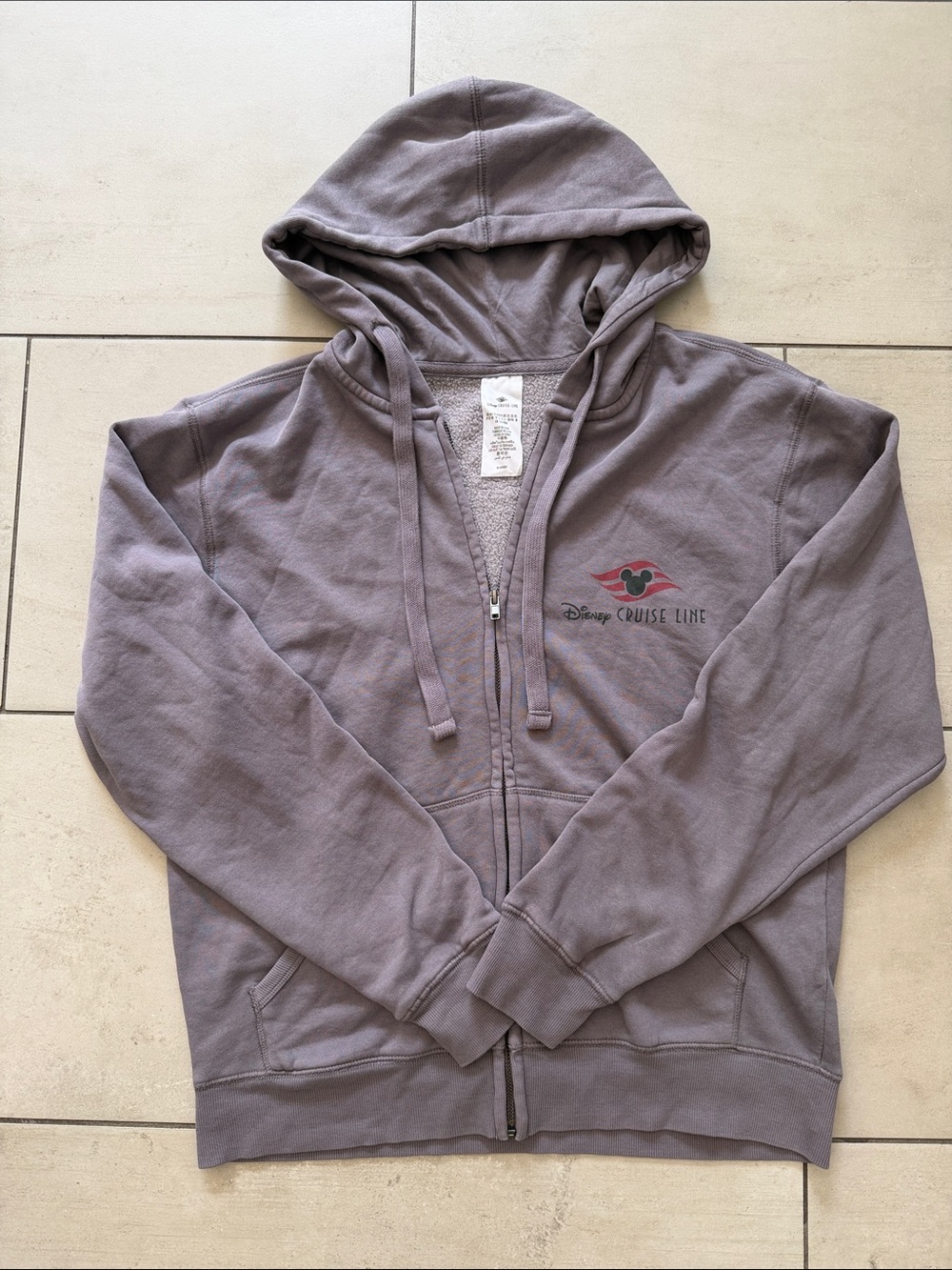 Disney Cruise Line Pirate Hoodie XS Gray Full Zip Nautical Ship DCL